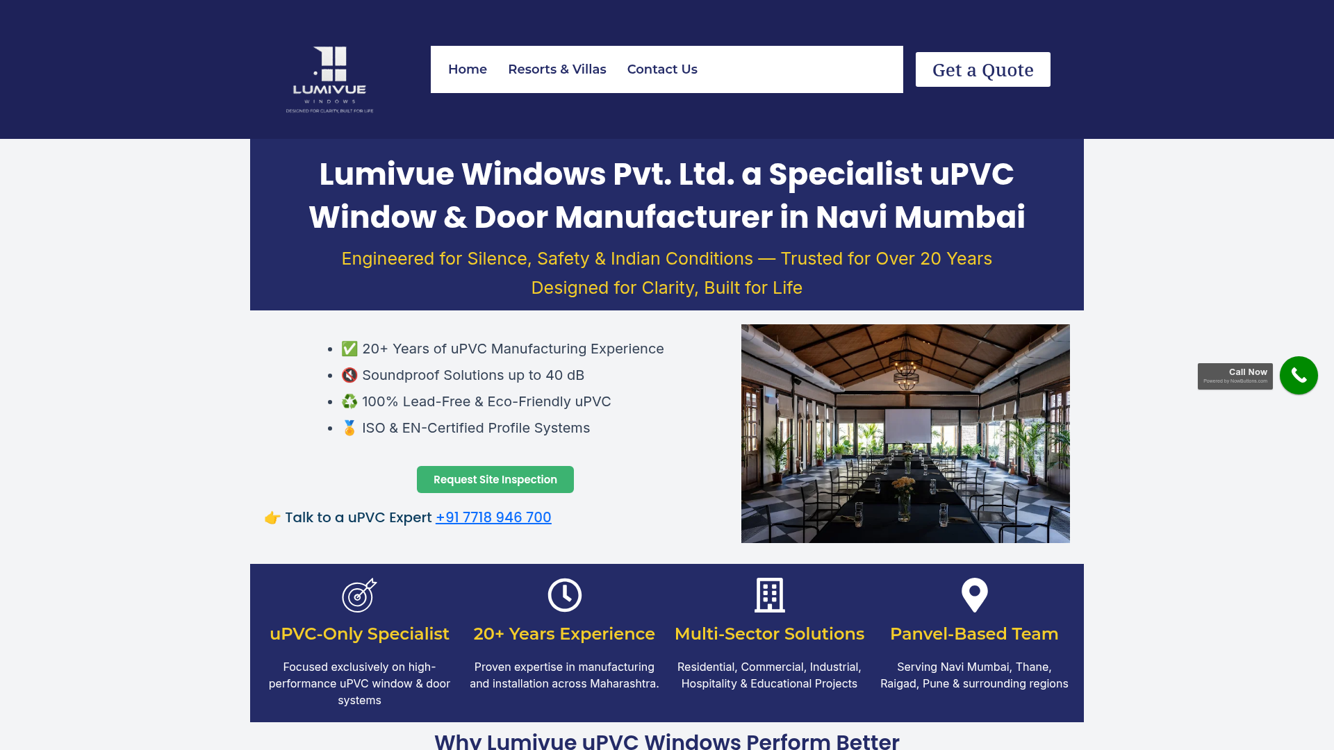 LUMIVUE WINDOWS PVT LTD — client website project by SHAMIX DIGITAL GROWTH